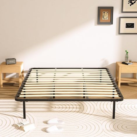 STANEW Rete Una Piazza e Mezza 160x190cm, Altezza 35 cm,13 Doghe in legno pioppo Ortopedica, Rete singolo con 8 Piedi,Montaggio Rapido e Facile
