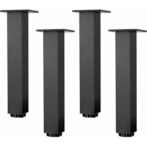 Basetbl – Pieds de meuble en aluminium réglables 5-40 cm – Lot de 4 pièces – Installation facile avec vis – Pour tables et armoires (1/4)