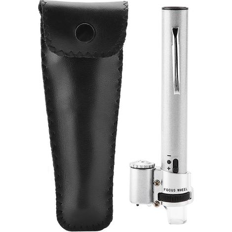 100-fache Mini-LED-Lupe, Juwelierlupe, Vergrößerungsglas, Etui
