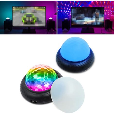 Lampe de nuit rechargeable USB 2 en 1, lampe d'ambiance, lampe de fête, lampe d'enregistrement vidéo et sonore pour jeux vidéo, mini boule magique