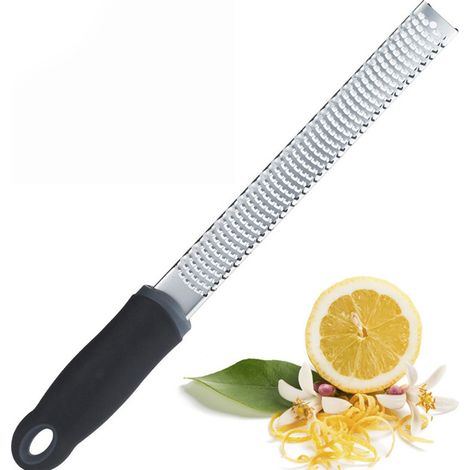 Sollbry Zitruszester und manuelle Käsereibe, feine Reibe für Parmesan, Zitrone, Kokosnuss, Muskatnuss, Schokolade und mehr, 32 cm, scharfe Edelstahlklingen (1/5)