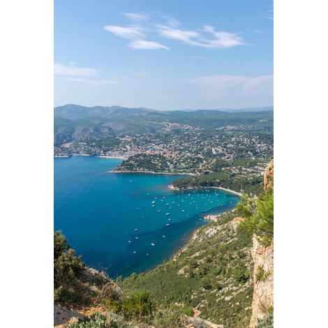 Tableau sur toile Cassis vue du ciel 30x45 cm - Impression sur Toile Murale Décorative - Image imprimée en HD sur Toile - Toile sur Châssis en Bois FSC - Fabriqué en France (1/4)