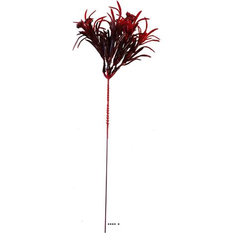 Pic d'Herbe et baies Rouges artificielles en plastique 7 têtes H 29 cm (1/2)