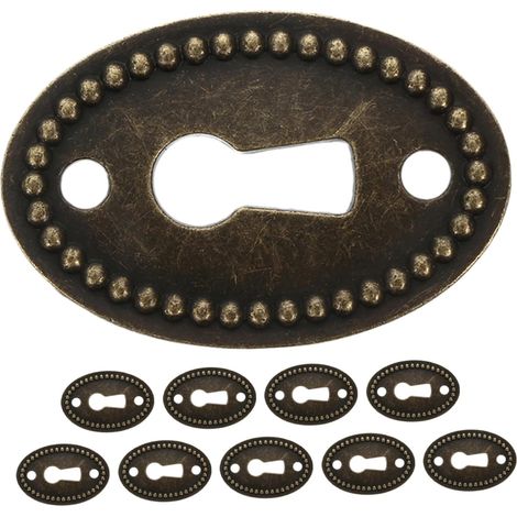ULTECHNOVO Lot de 10 cache-serrures ovales en métal décoratif (1/5)