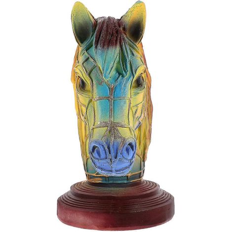 Lampe de chevet en résine teintée en forme de tête de cheval, 25-26 cm, pour chambre à coucher (1/3)