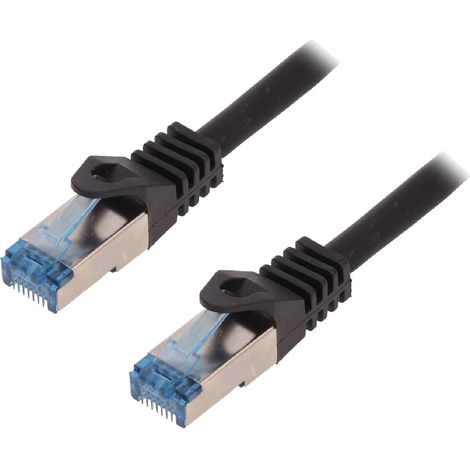 Cable reseau RJ45 male S-FTP Cat 6a noir- 20m