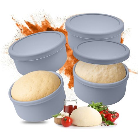 Cajas de fermentación para masa de pizza con tapa, paquete de 4 (1/5)