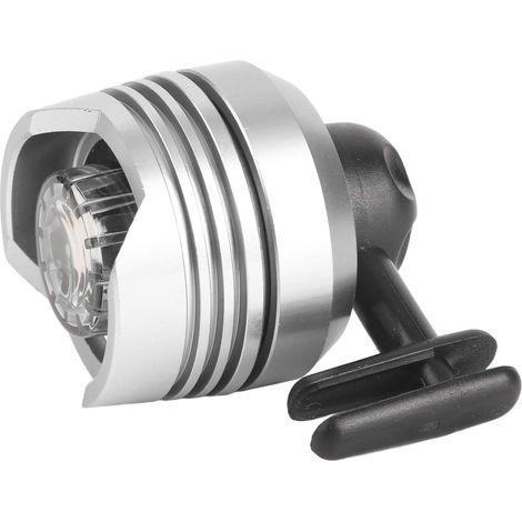 Zwei Stirnlampen für Schuhe, aus Aluminiumlegierung, batteriebetrieben, multifunktional, geeignet zum Radfahren, Campen, Wandern, silberfarben. (1/4)