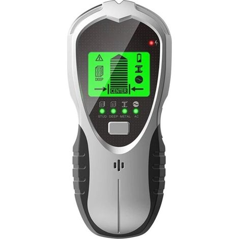 (Couleur argent)Détecteur de Mur 4 en1 Detecteur de Metaux Mural avec Écran LCD Détecteur de Montants,Détecteur pour Détection Métaux,Fils Électrique,Studs en Bois dans Murs,Sols et Plafonds (1/5)