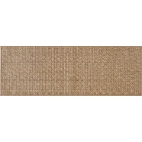 Brown, 40x120 cm kitchen rug, kitchen rug in front of the sink, non-slip, washable, kitchen runner rug, office, laundry room