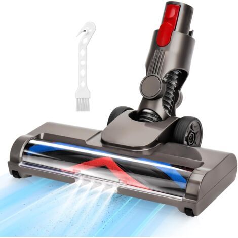 Compatible avec Dyson V7 V8 V10 V11 V15 Aspirateurs, Tête de Brosses Rechangeable Accessoires à Entraînement Direct Acessoires avec 4 Lumières LED pour Parquets,Sols Durs Tapis et Carrelages (1/4)