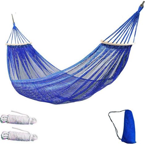 Amaca (doppia e singola) 260 x 130 cm Accessori da campeggio Amaca leggera con rete rinfrescante Include sacca per il trasporto e accessori per il montaggio (1/5)