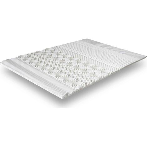 Surmatelas mémoire de forme 160x200 cm – 7 zones de confort ergonomiques – Mousse viscoélastique haute densité – Anti-acariens et anti-bactériens – Sofareva