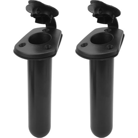 Lot de 2 supports de canne à pêche encastrés pour kayak, bateau ou canoë, avec capuchon de protection. (1/5)