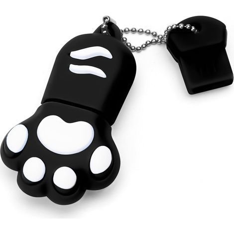 Clé USB 64 Go, Clef USB 2.0 Clé à Molette Flash Drive Stockage Disque Mémoire Stick Forme de Patte de Chat pour Le Stockage et la Sauvegarde (1/4)
