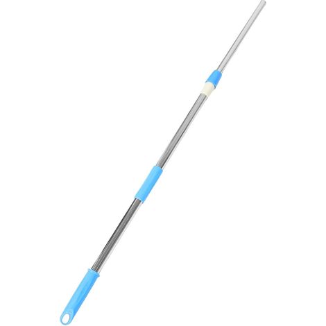 Manche de Balai de Rechange Télescopique Rotatif en Acier Inoxydable Bleu (1/5)