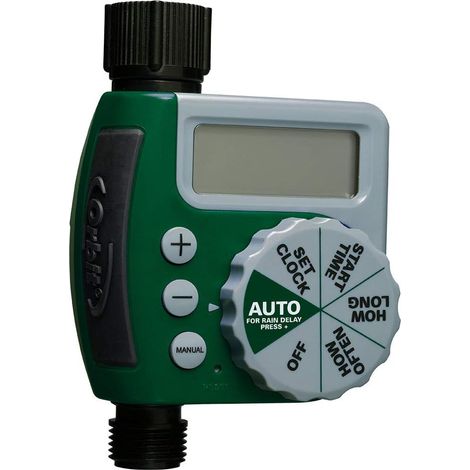 Automatisches Garten-Timer-Bewässerungssystem, automatischer Bewässerungshahn, Bewässerungs-Timer, Tropfbewässerungsregler, Gartenbewässerungssystem für den Gewächshausgarten im Freien (grün, Einheits