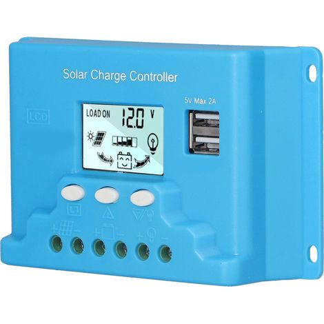 Régulateur de Charge Solaire 20A LCD avec Protection Inverse et Sortie USB pour Systèmes Industriels (1/5)