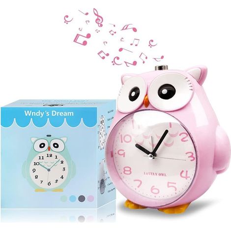 hiboux réveil sans tac pour Enfants silencieuse avec veilleuse et Alarme Forte (1/5)
