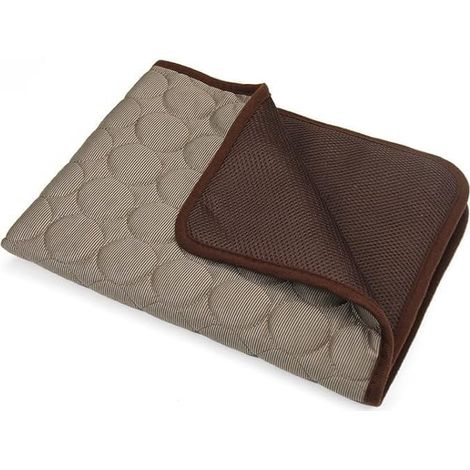 CroqPatte Croq’Fresh - Le Tapis Rafraîchissant L'été Tapis Frais Et Durable pour Chien Chats (Marron café,S-50X40cm) (1/5)