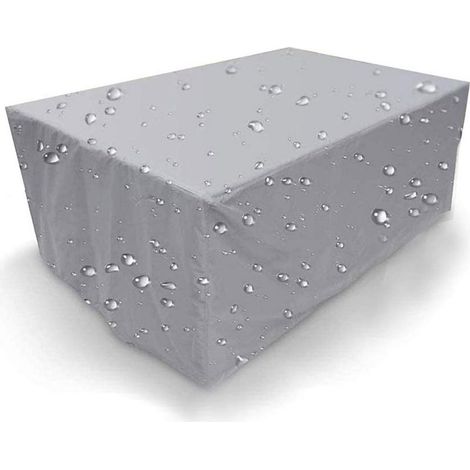 Housse pour mobilier de jardin 115×115×70cm Grise (1/5)