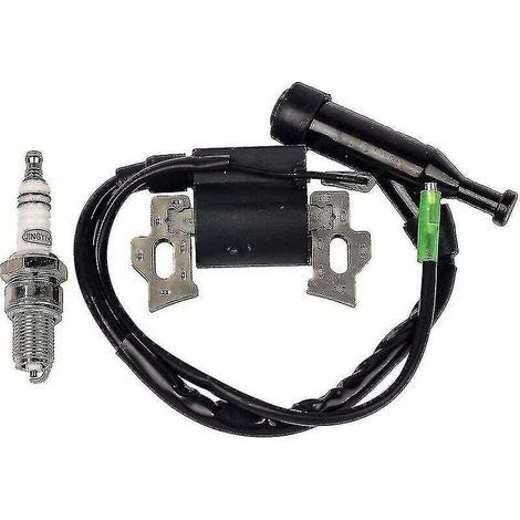 Bobine d'allumage avec bougie d'allumage compatible avec Honda Gx110 Gx120 Gx140 Gx160 Gx200 5,5 CV 6,5 CV Moteur générateur de tondeuse à gazon (1/5)