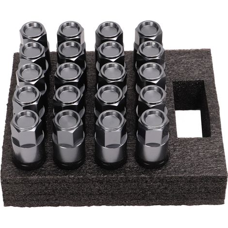 20 Stück M14x1,5 Kegelbund-Radbolzen, Universal-Gewindemuttern, Autozubehör, Titan (1/5)