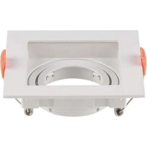 V-TAC VT-933-W spot led encastrable carré GU10 couleur blanche polycarbonate 95x95mm sku 6656 (1/5)