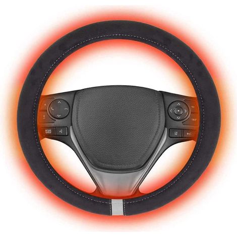 Housse De Volant Chauffant 12V Universel 14,5-15,5 Pouces Pour Voiture Camion SUV (1/5)
