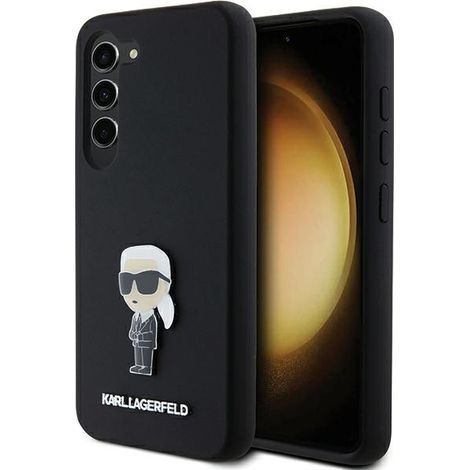 Spilla in metallo Ikonik in silicone nero Karl Lagerfeld KLHCS24MSMHKNPK S24+ S926 (1/5)