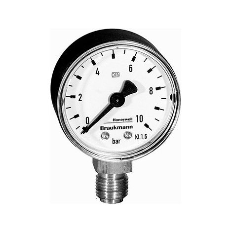 Manomètre M39M G 1/4, 63 mm, à fond plat, graduation 0-10 bar