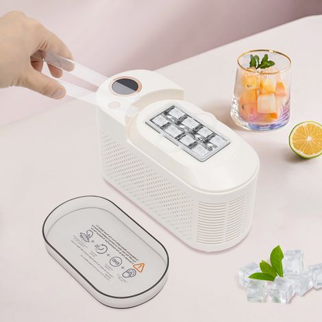 Macchina ghiaccio mini bianca 8 cubetti, produttore cubetti ghiaccio, produttore cubetti ghiaccio da piano (1/5)