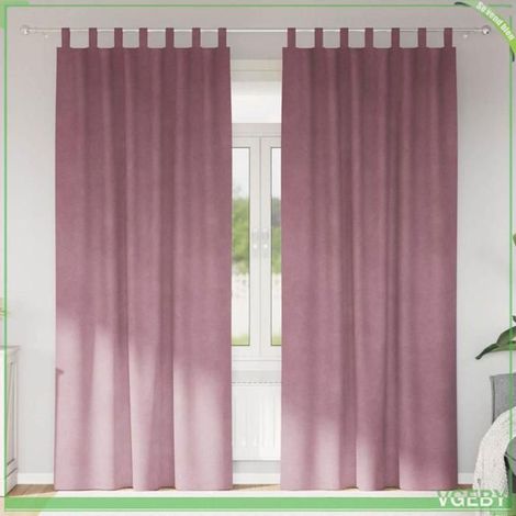 4107250 Rideaux occultants 2 pcs Rose foncé 140 x 225 cm Velours (1/5)