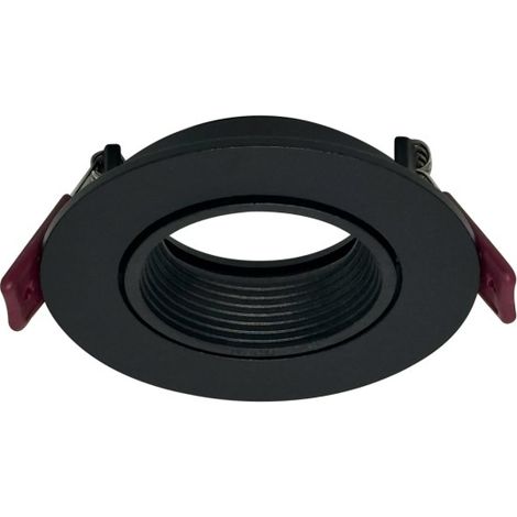 Spot Encastrable Orientable Rond Noir – Pour Lampe Réflecteur Ø50 mm – GU10 (230V) ou MR16 (12V)