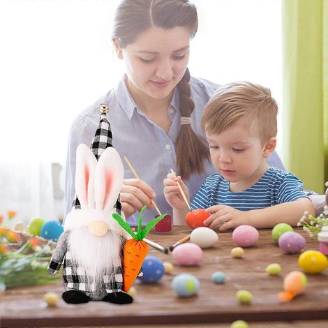 Zimmerdekorationen im Ausverkauf, Osterhasengeschenke, karierte Heimdeko, Hasenplüschtiere, Frühlings- und Osterfiguren, Elfen, Hasenpartydekorationen, H (1/2)