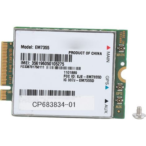 Module 4G LTE intégré Sierra Wireless EM7355 pour ordinateurs portables, compatible AT&T, Verizon, Sprint, débit jusqu'à 100 Mbps. (1/5)