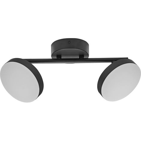 OSRAM Decor Spot Moon light noir, 2 têtes d'éclairage réglables, 10,5 W, 560 lm, 3000 K, boîtier en métal, design fonctionnel et minimaliste, installation facile, LED non remplaçable (1/4)
