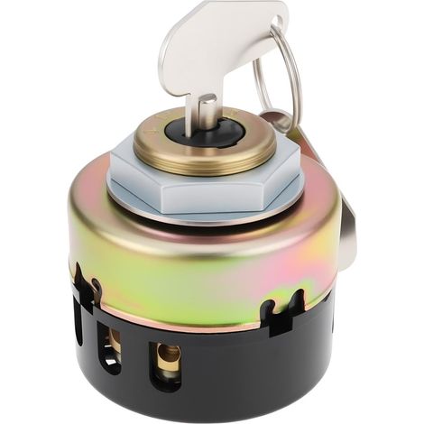 4-Position 8-Pin Ignition Switch with 2 Keys, Panel Mount, 8-Pin Universal Design, Compatible with Tractor, Forklift, Loader, Excavator (1/5)