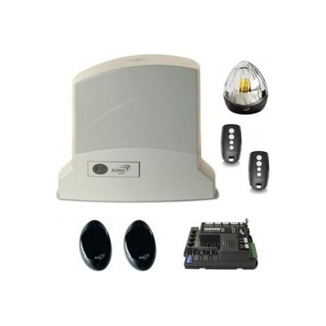 Kit de motorisation de portail coulissant 500Kg – Moteur 230V – Vitesse d'ouverture 0.17m/s – Charge maximale 300W – Photocellules incluses – King Gates (1/5)
