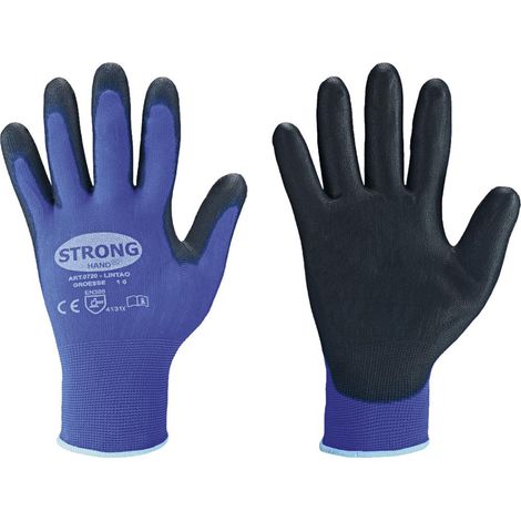 stronghand Feinstrickhandschuh Lintao PU, blau, Gr. 9 12 Stk (1/5)
