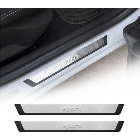 OMAC Couverture de Seuil de Porte Universel - Protection Seuil de Porte - Plinthe - Plaque de Pas de portière décorative - Garniture de Seuil de Porte 2 Pcs (1/5)