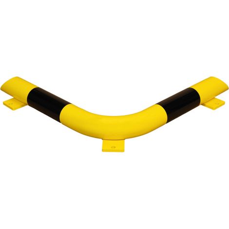 Moravia Barrière d’angle noir/jaune tube rond 76 x 3,0 mm côté 638 mm (1/5)