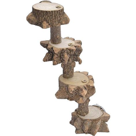 Plateforme de jeu en bois pour oiseaux de taille moyenne (1/5)