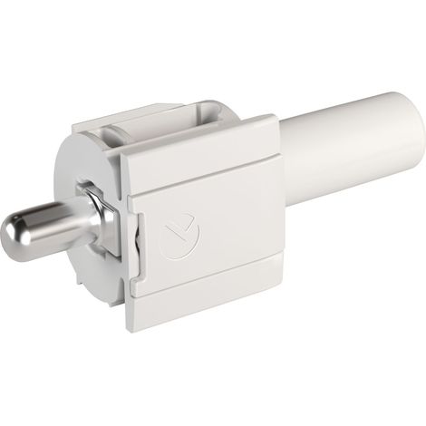Regalbodenträger Kintai Bohr ø 5 mm, Steckbodenträger vernickelt weiß