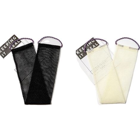 Badeschwamm, Peeling-Design, Vielseitige Verwendung, 2Stk-Schwarz-Weiß (1/2)