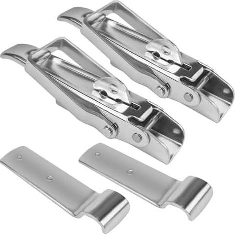 2 PCS fermeture excentrique avec verrouillage (210 mm), à genouillère grande pour voiture/remorque/bennes, de ridelle benne, remorque, galvanisé, résistant - (1/5)