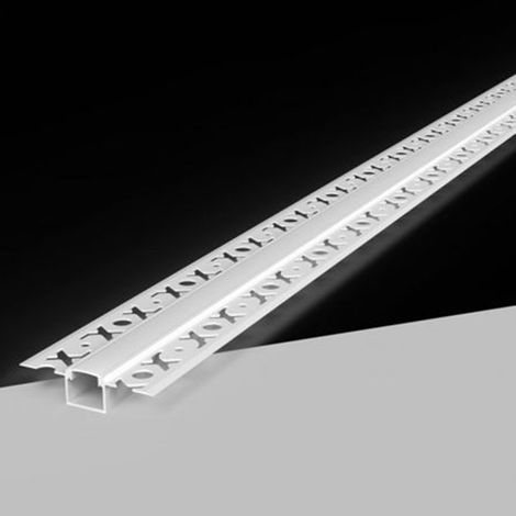 Trade Shop - 5pz-Einbau-Aluminium-Aluminiumprofil für Gipskarton mit 2MT 2MT undurchsichtiger Abdeckung -