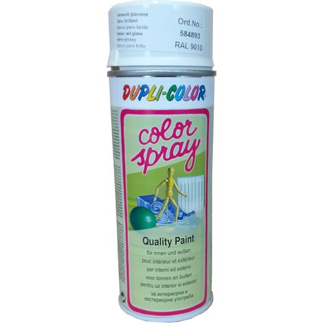 DUPLI-COLOR Kunstharzlackspray, reinweiß glänzend, 400 ml