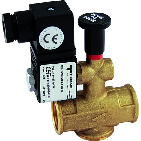 ELETTROVALVOLA PER GAS NORMALMENTE APERTA 3/4  230 VAC   TIEMME RACCORDERIE SPA