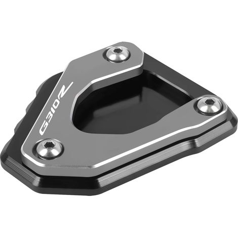 (G310R gris 17-21) Compatible avec BMW G310GS G 310GS G 310 GS 2017-2023 Accessoires moto Plaque d'extension de béquille CNC Béquille latérale Agrandissement du repose-pied maxpower (1/4)